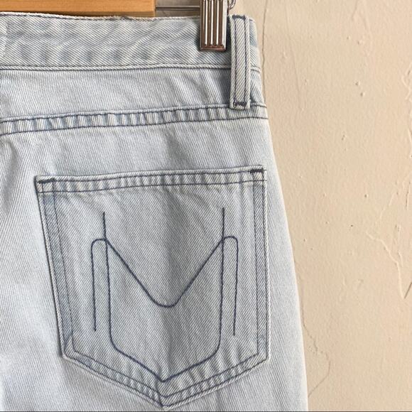 NWT Show Me Your MuMu Brooklyn High Rise Light Wash Raw Hem Jeans - Picture 5 of 10